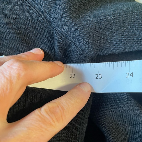 NWOT 🧶 L XL Paris boutique wool mix knit black sweater dress duster coat jacket - Picture 5 of 9